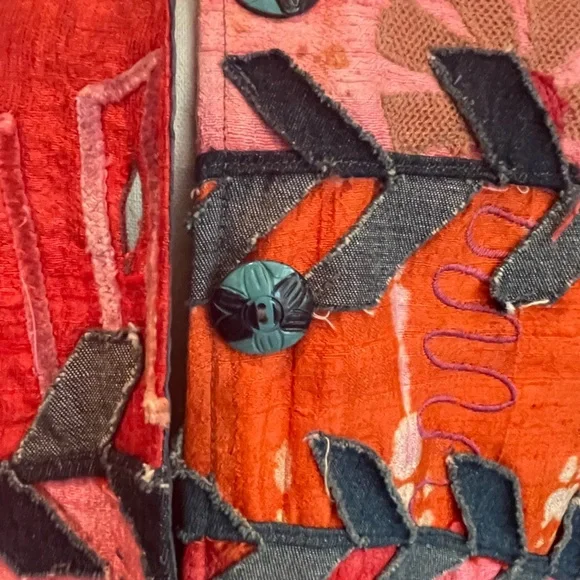 Artistic Pink and Gray Women's Blazer - Picture 3 of 9